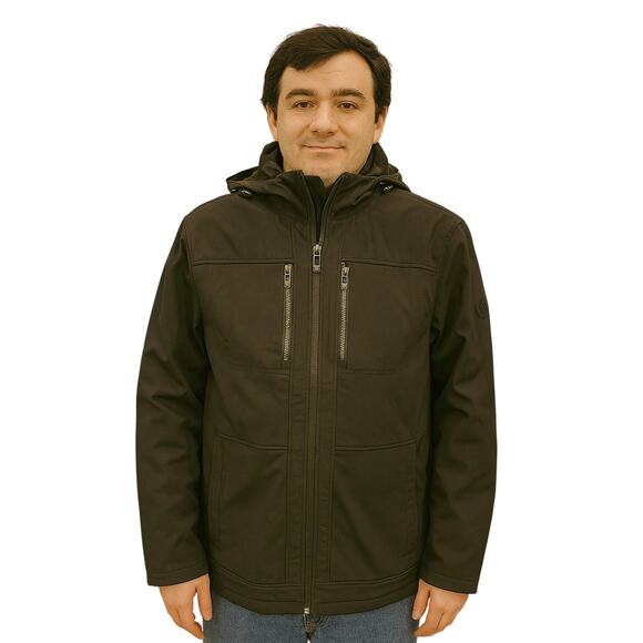 Calvin klein element wind water resistant stretch performance jacket black S men - Picture 1 of 8